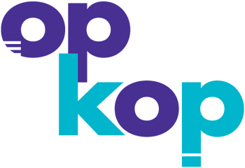 op kop